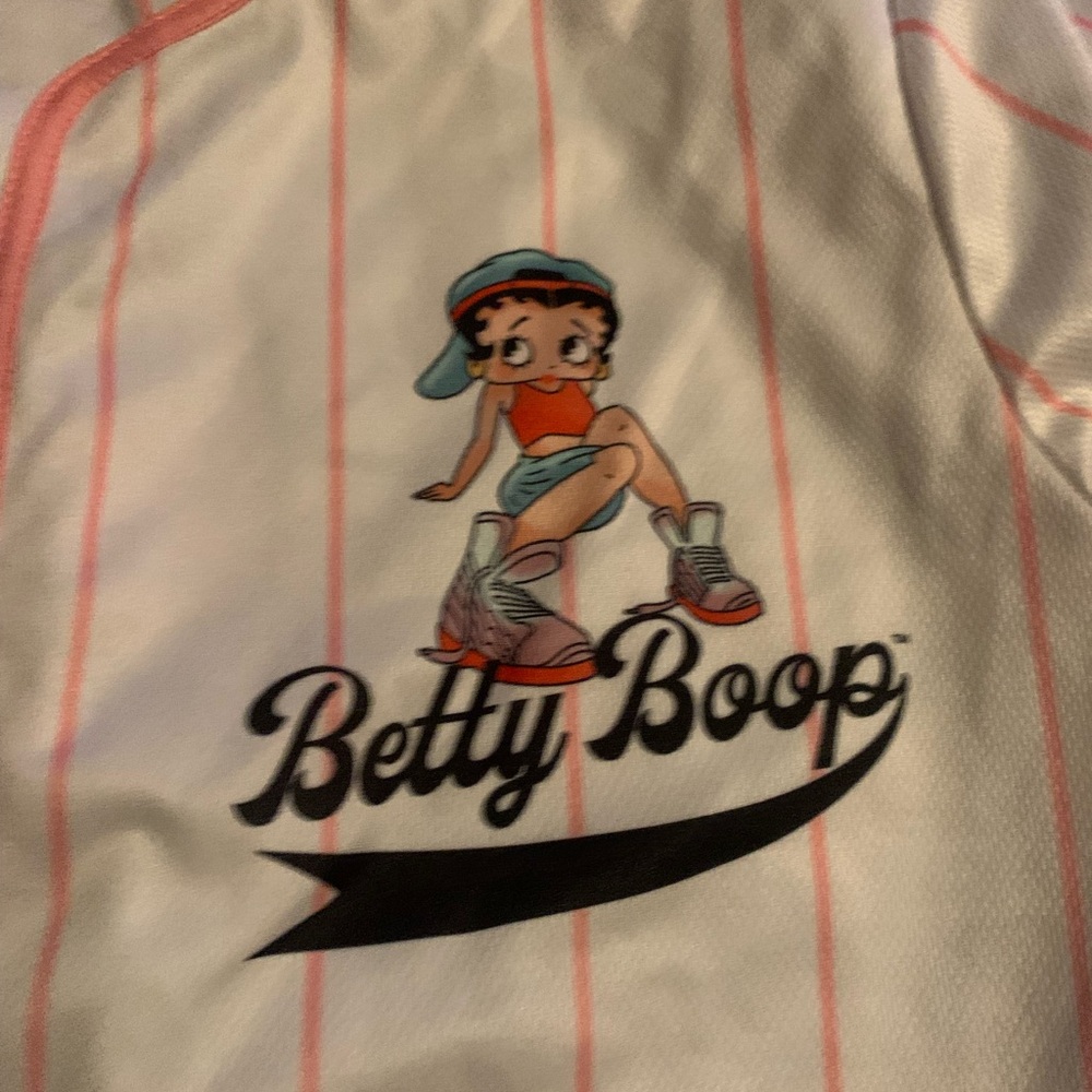 Betty Boop Cartoon 3X Baseball Jersey 90s y2k style graphic print plus size - Picture 6 of 8